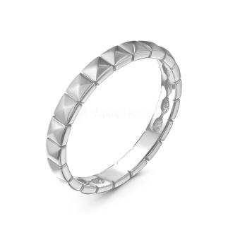 Кольцо из серебра родированное