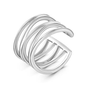 Кольцо из серебра родированное