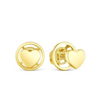 Серьги-пусеты из золочёного серебра