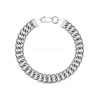 Браслет из чернёного серебра - Ауди, 20 см