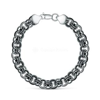 Браслет из чернёного серебра - Хельм