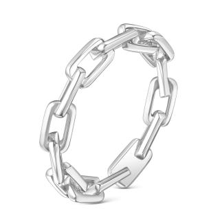 Кольцо из серебра родированное