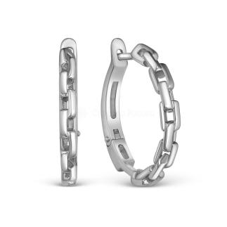 Серьги из серебра родированные