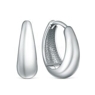 Серьги из серебра родированные