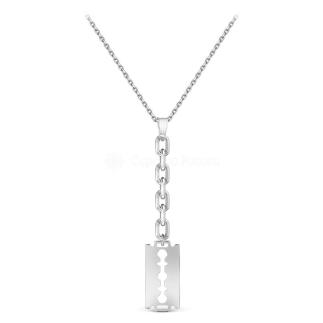 Колье из серебра родированное