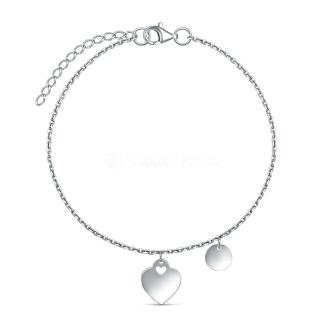 Браслет из серебра родированный