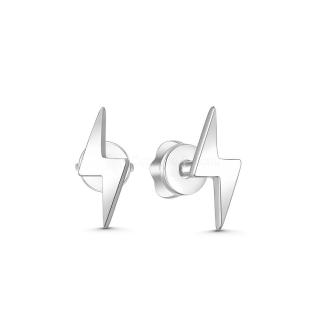 Серьги-пусеты из серебра родированные