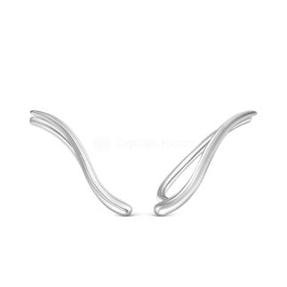 Серьги-продёвки из серебра родированные