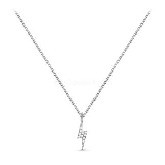 Колье из серебра с фианитами родированное