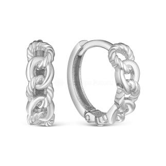 Серьги из серебра родированные