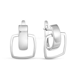 Серьги из серебра родированные