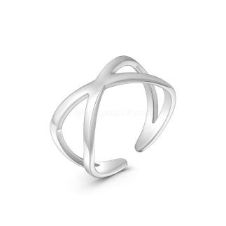 Кольцо из серебра родированное