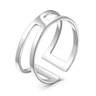 Кольцо из серебра родированное