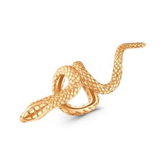 Серьга-каффа из золочёного серебра