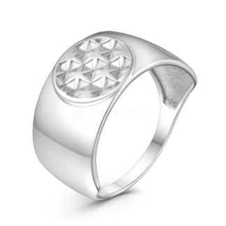 Кольцо из серебра родированное - Звёзды