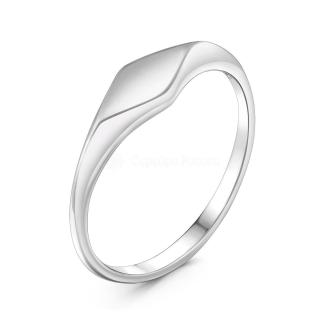 Кольцо из серебра родированное