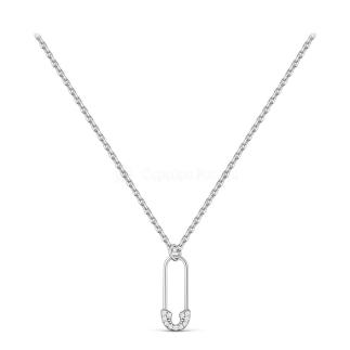 Колье из серебра с фианитами родированное