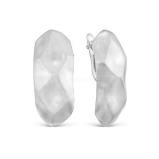 Серьги женские из серебра родированные