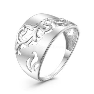 Кольцо из серебра родированное