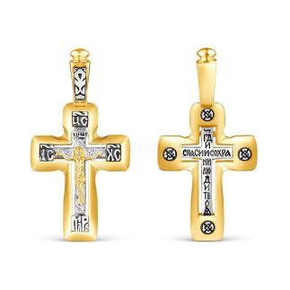 Крест из серебра с золочением и чернением - 3,3 см