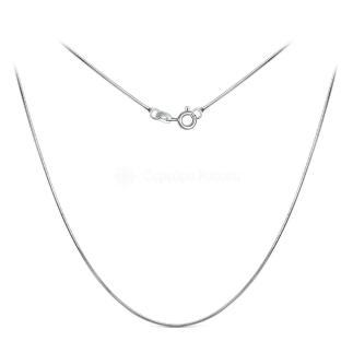 Цепь из серебра родированная - Снейк, 40 см