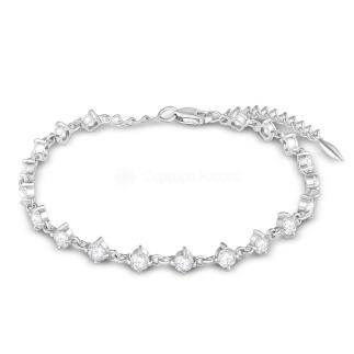 Браслет из серебра с фианитами родированные