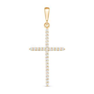 Подвеска из золочёного серебра - Крест