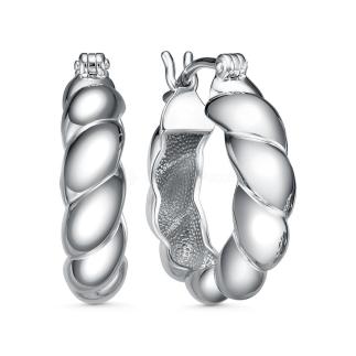 Серьги из серебра родированные