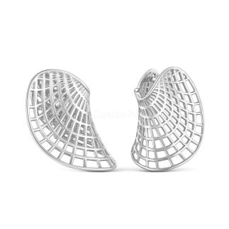 Серьги из серебра родированные
