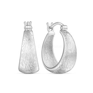 Серьги из серебра родированные