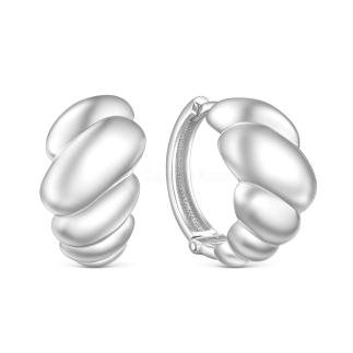 Серьги из серебра родированные