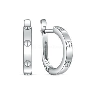 Серьги из серебра родированные