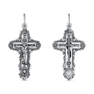 Крест из чернёного серебра - 3,6 см