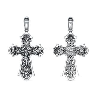 Крест из чернёного серебра - 4,8 см