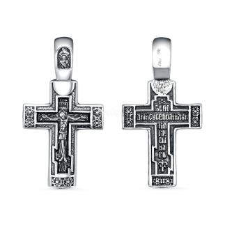 Крест из чернёного серебра - 3,8 см