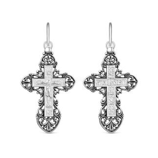 Крест из чернёного серебра - 3,7 см