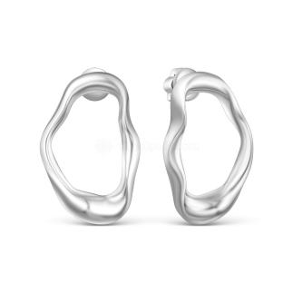 Серьги-пусеты из серебра родированные