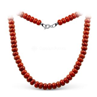 Колье из серебра с агатом родированное