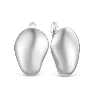 Серьги из серебра родированные