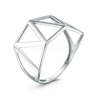 Кольцо из серебра родированное