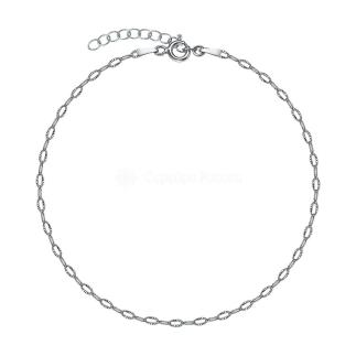 Браслет из серебра с алмазной огранкой родированный