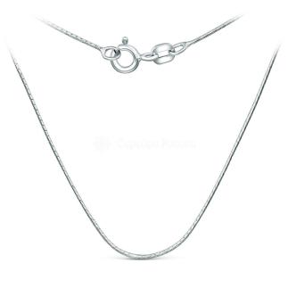 Цепь из серебра родированная - Снейк, 35 см