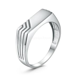 Печатка мужская из серебра родированная