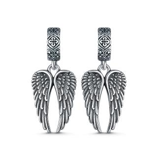 Подвеска религиозная из чернёного серебра - Крылья (символ Ангела Хранителя)