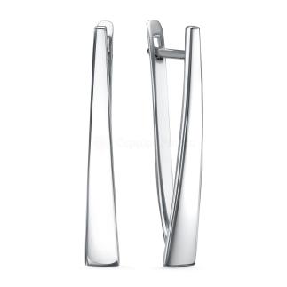 Серьги из серебра родированные - 3,2 см