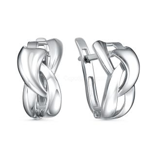 Серьги из серебра родированные