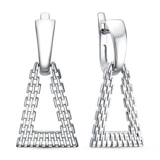 Серьги из серебра родированные