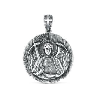 Подвеска из чернёного серебра - Архангел Михаил