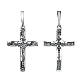 Крест из чернёного серебра - 3,5 см