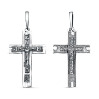 Крест из чернёного серебра -  3,8 см